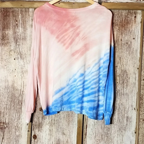 Adyson Parker oversized multi color soft drop shoulder top size small - Picture 4 of 6